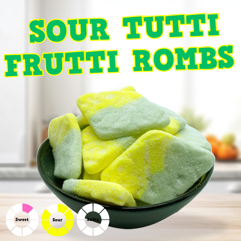 Pickmix BUBS Swedish Candy Mix Sour Foam Rombs Tutti Frutti bright and chewy