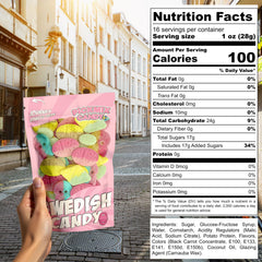 Pickmix BUBS Swedish Candy Mix Wild Strawberry Pomegranate Ovals juicy tang