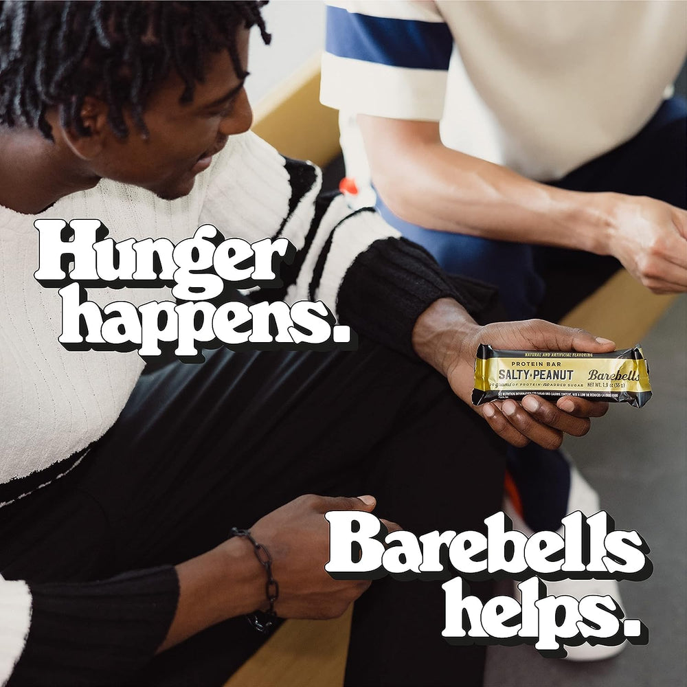 Barebell bar peanut texture with crunchy nuts and smooth chocolate