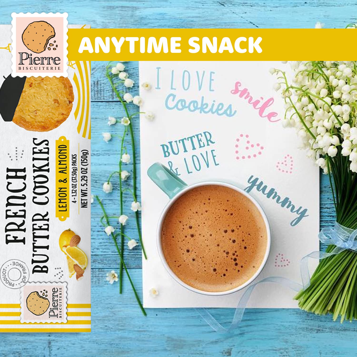 Pierre Biscuiterie stay-fresh packs keep cookies crisp.