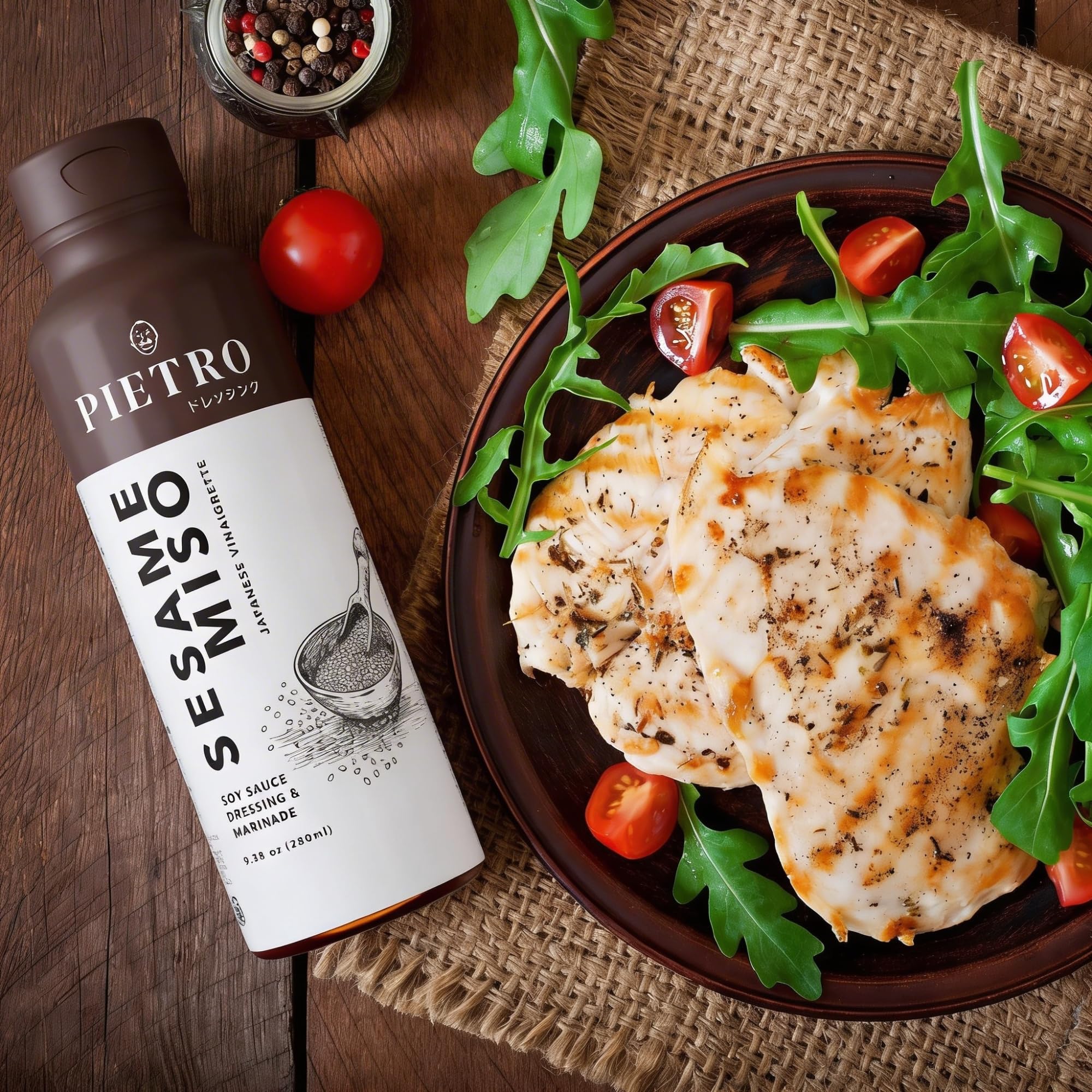 Pietro Sesame & Miso Dressing grain-bowls enrich texture and aroma.