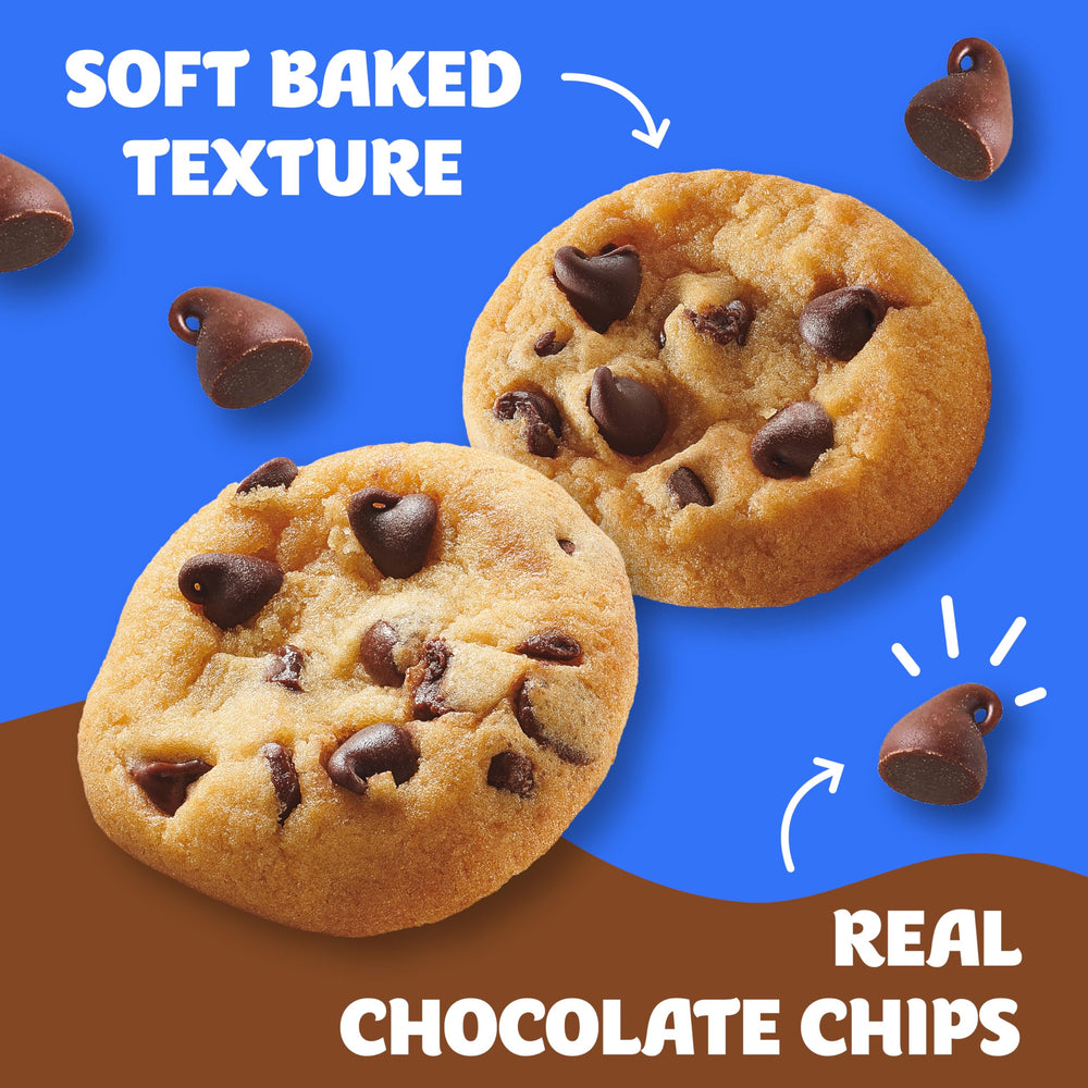 Pillsbury Mini Soft Baked Cookies chocolate chip close-up showing real chips