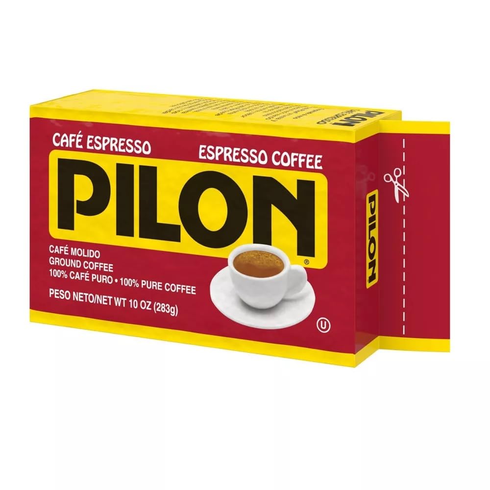 PILON coffee beans close-up emphasizing quality grind for espresso.
