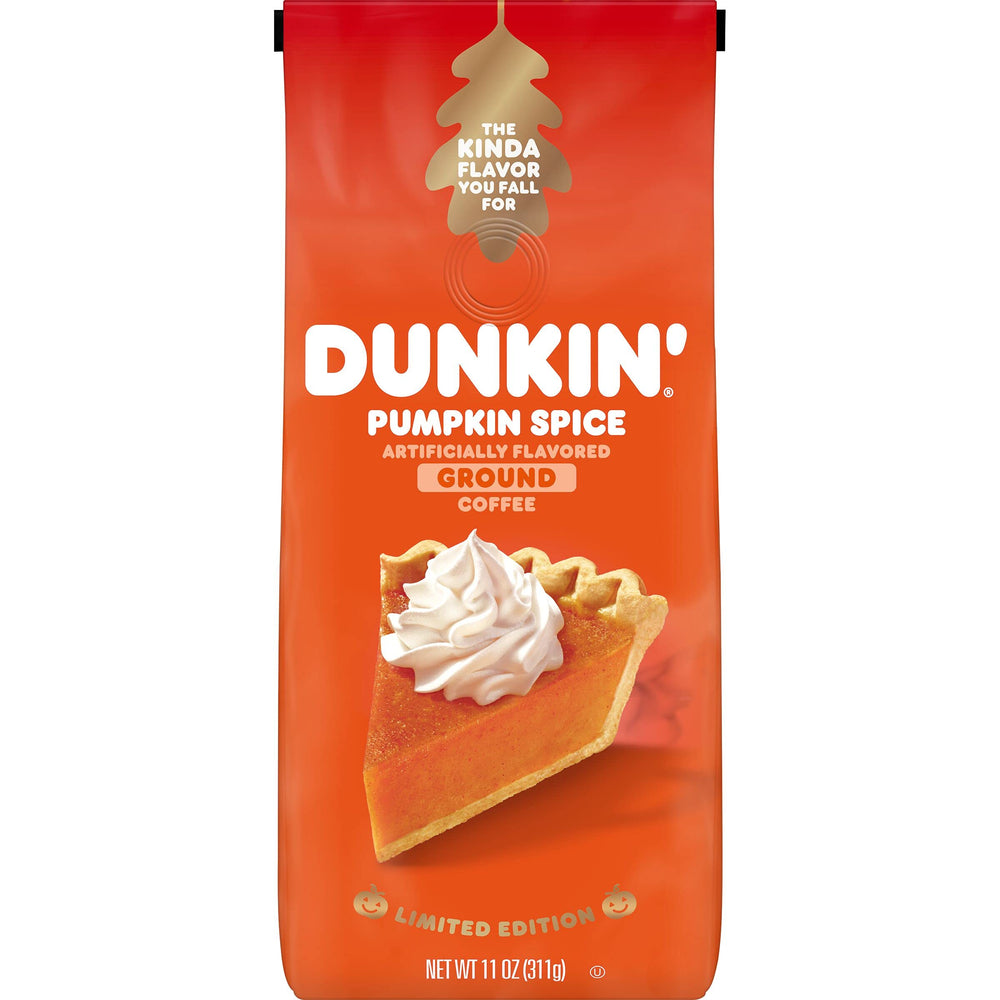 PILON Dunkin' Pumpkin Spice aroma fills the kitchen as a steaming cup.