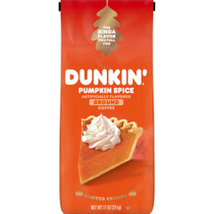 PILON Dunkin' Pumpkin Spice aroma fills the kitchen as a steaming cup.