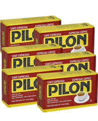 PILON ground espresso coffee 10oz pack-6 for bulk home brewing convenience.