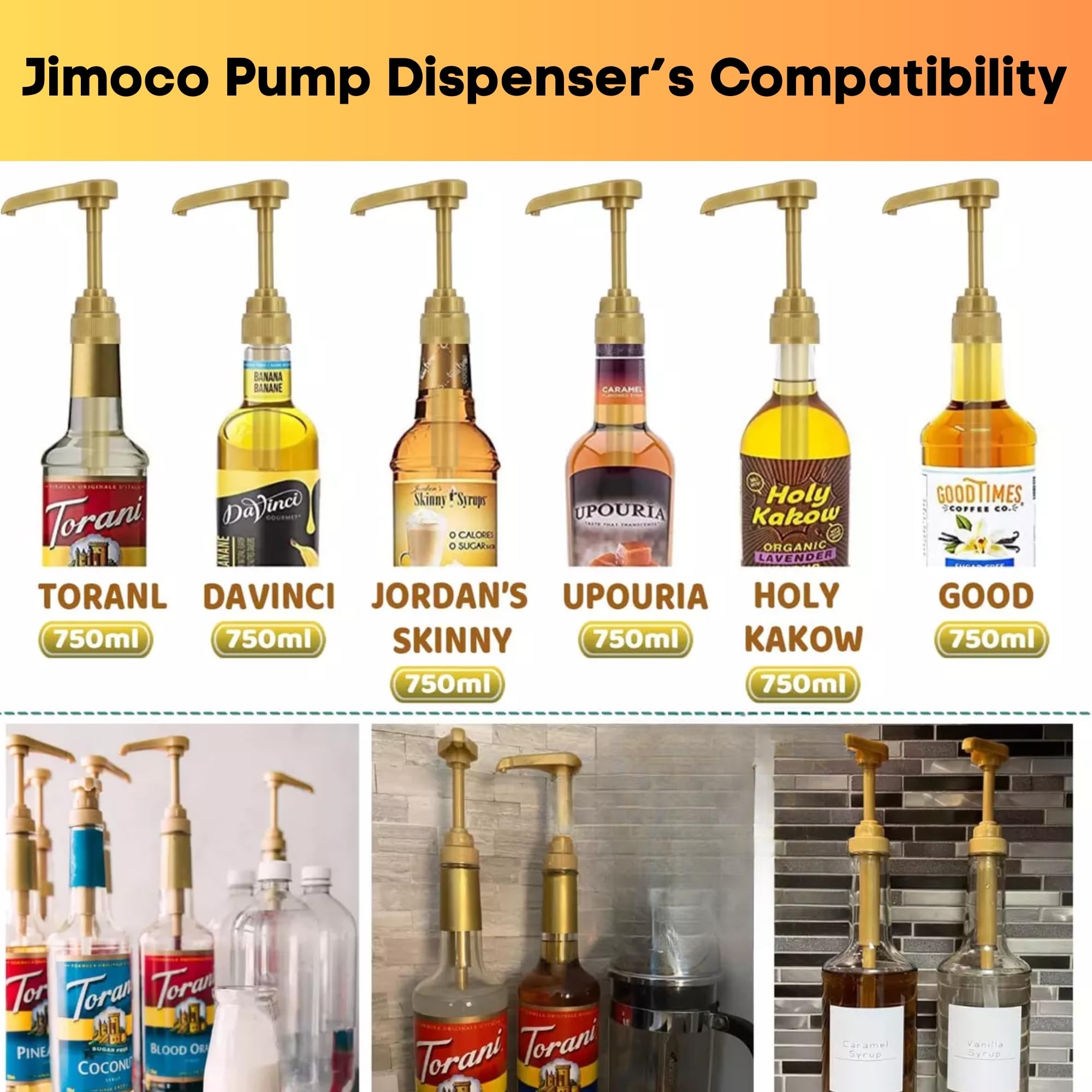 Assorted Jimoco flavors display pineapple alongside caramel and vanilla options.