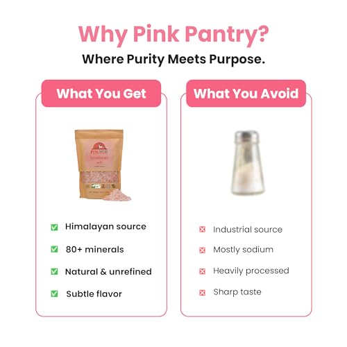 Pink Pantry mineral-rich salt showcases trace minerals in everyday cooking.