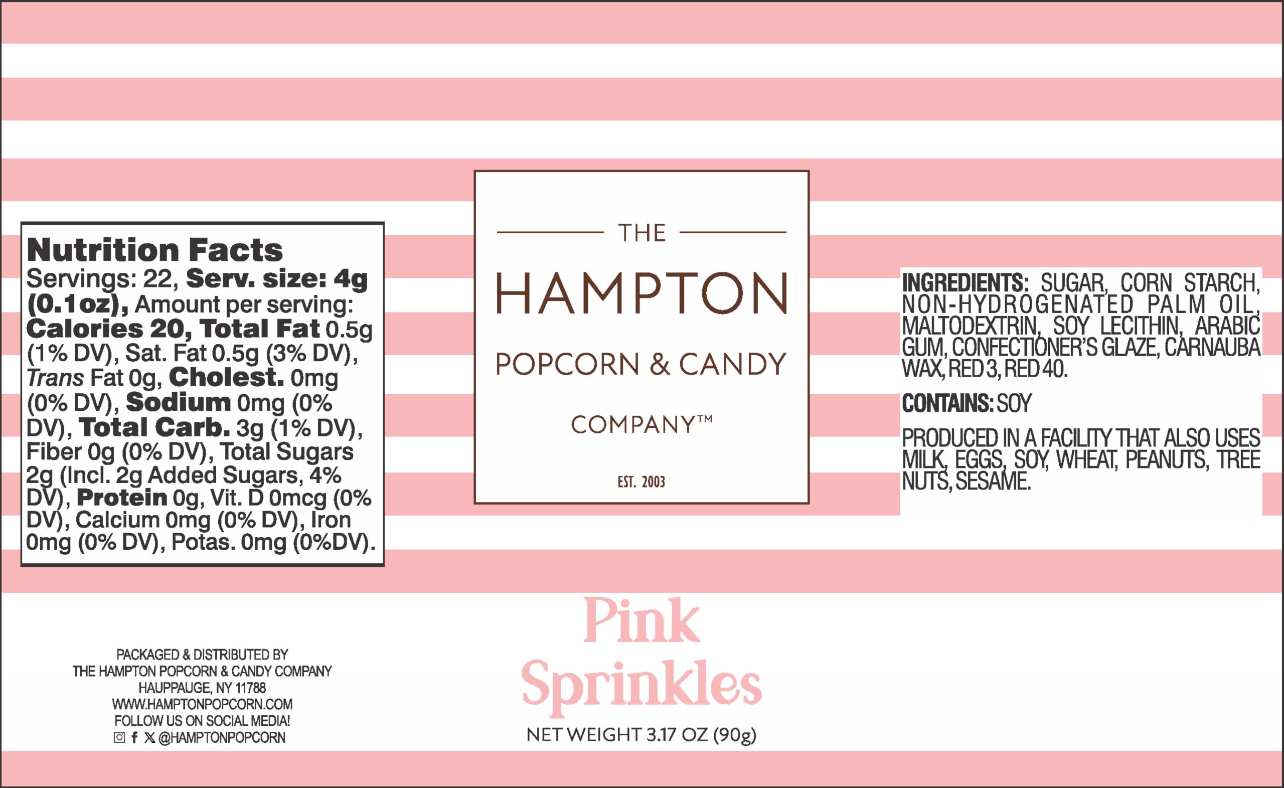 Pink sprinkles for cupcakes by Hampton Candy add vibrant color and texture