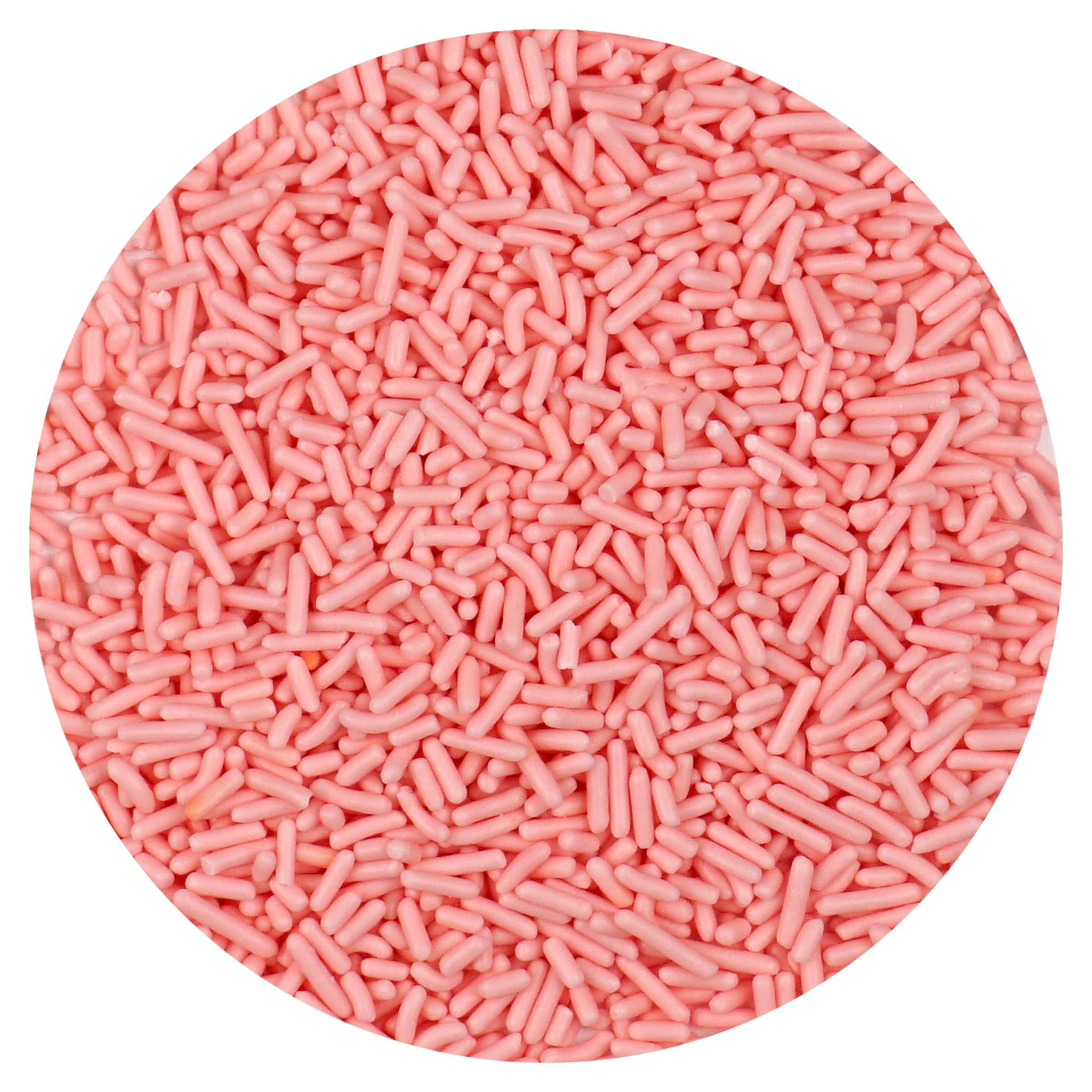 Pink sprinkles as ice cream topping to brighten sundaes and desserts