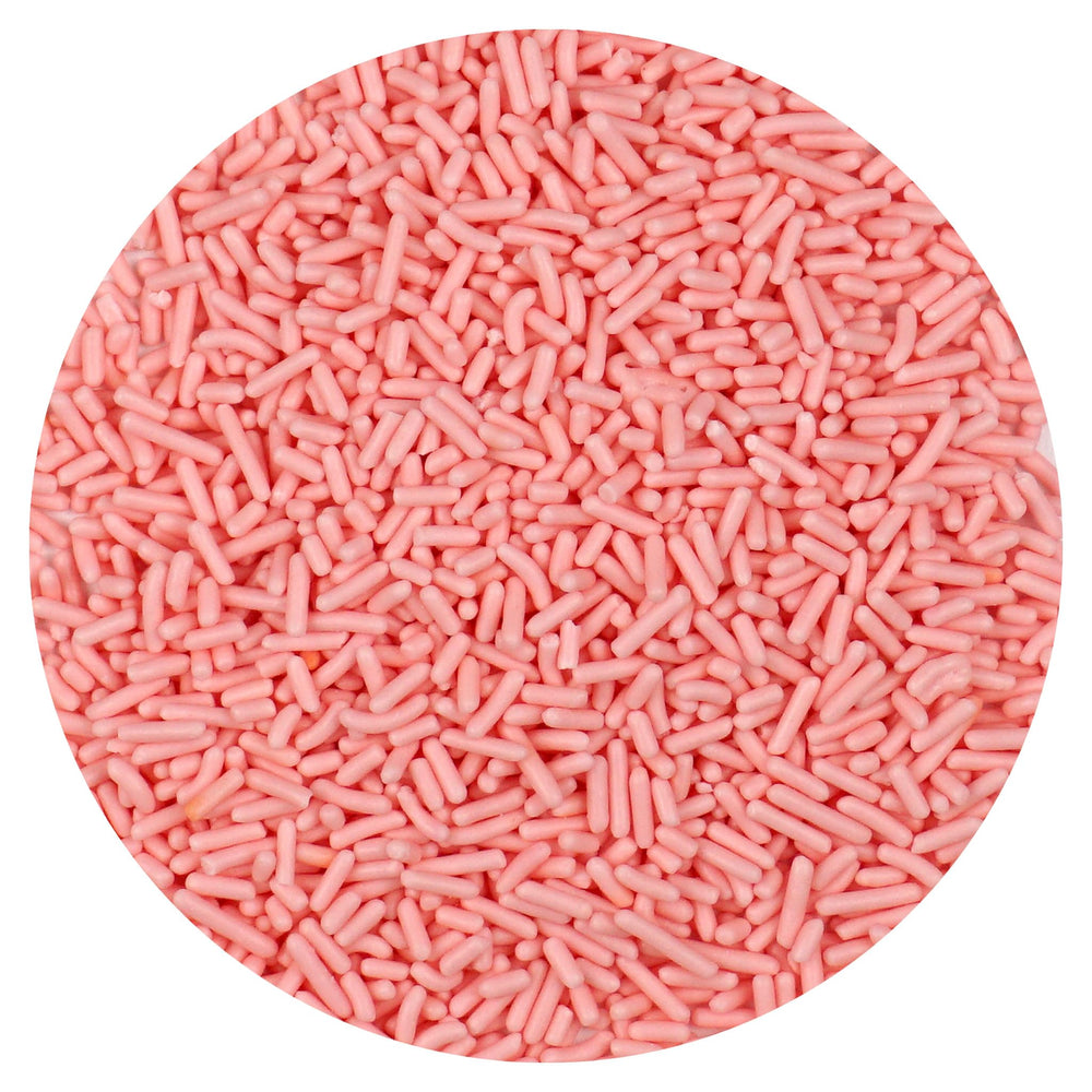 Pink sprinkles as ice cream topping to brighten sundaes and desserts