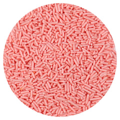 Pink sprinkles as ice cream topping to brighten sundaes and desserts