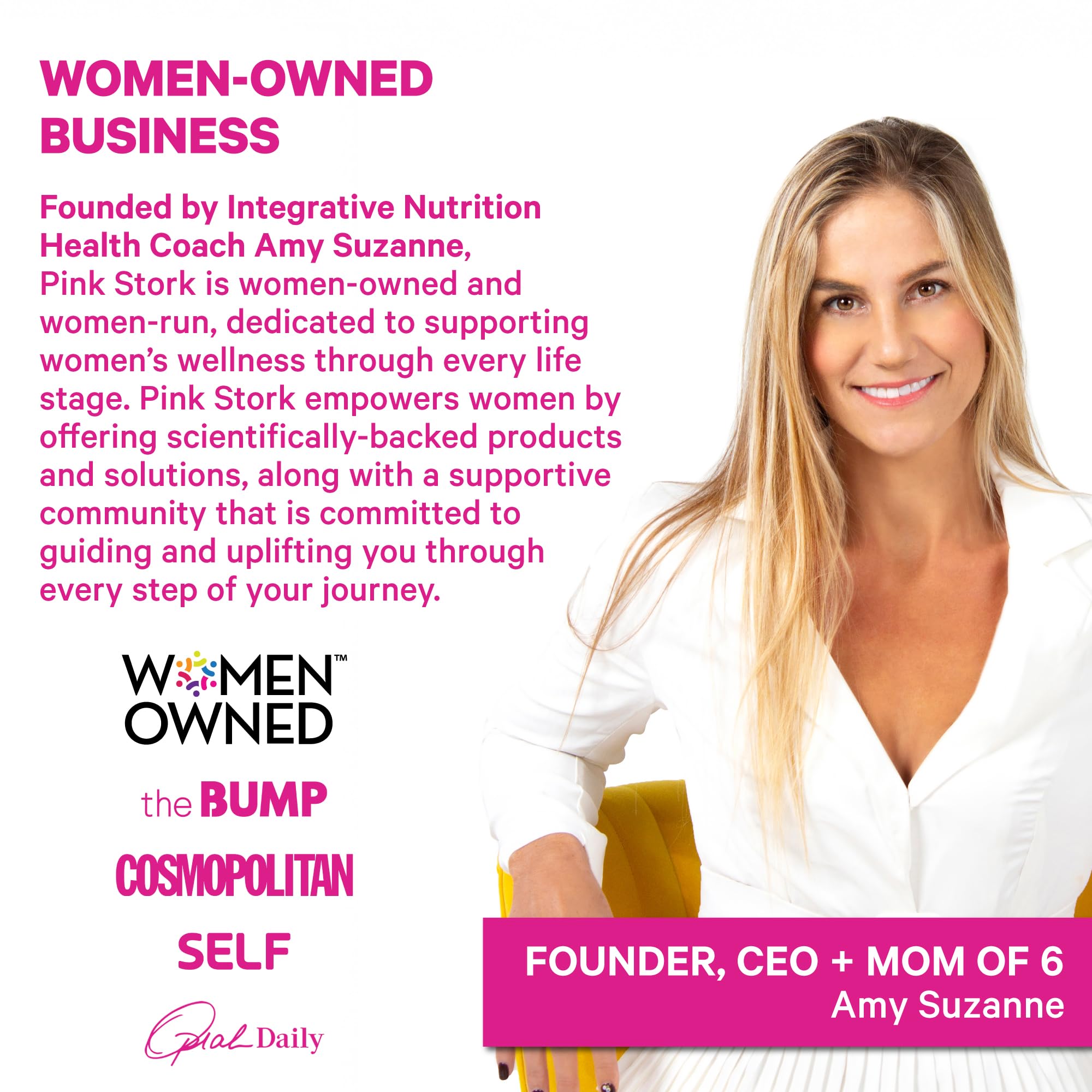 Box of eight Pink Stork Fertility Tea sachets for flexible use.