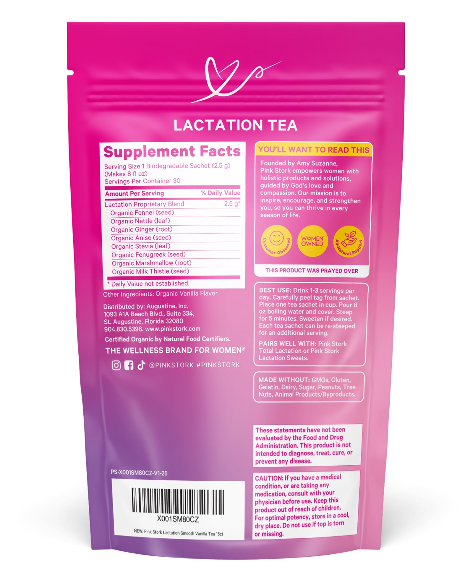 Pink Stork lactation tea during pumping session.
