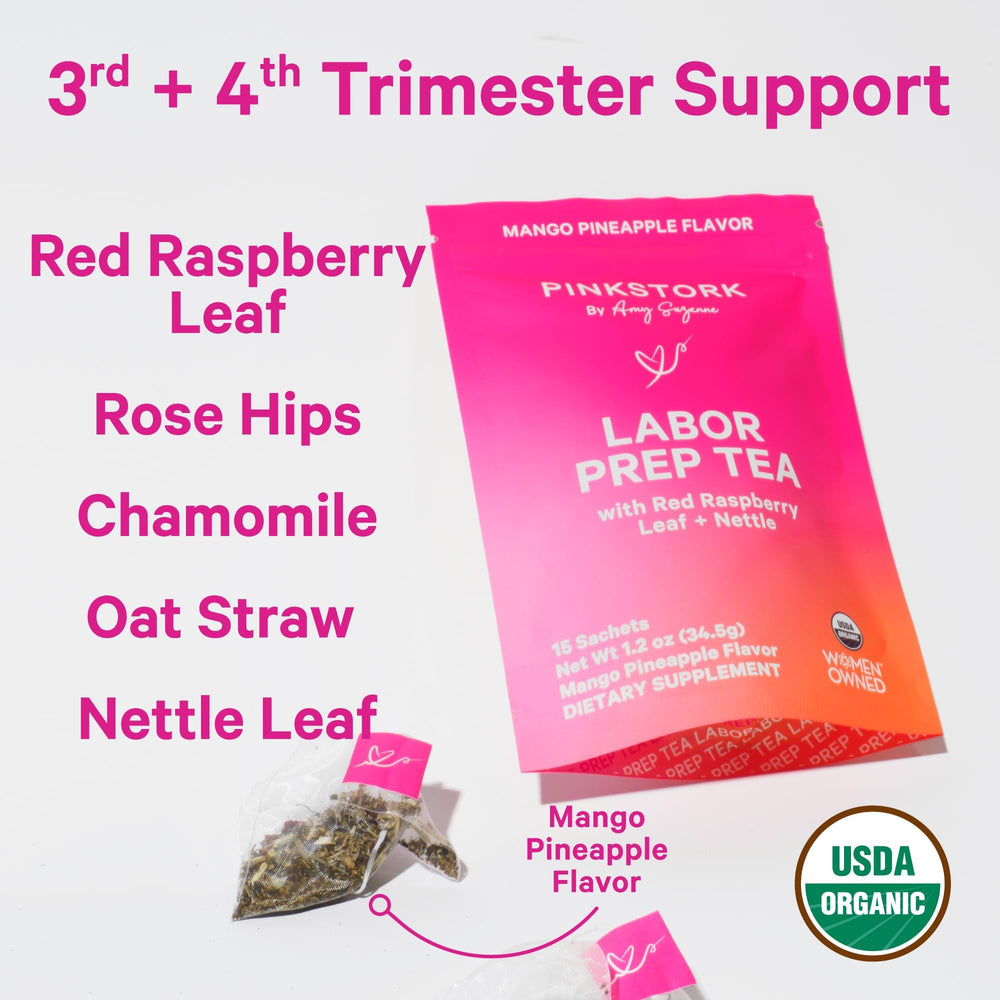 Pink Stork Tea Label Mango Pineapple showcases tropical flavor for daily rituals.