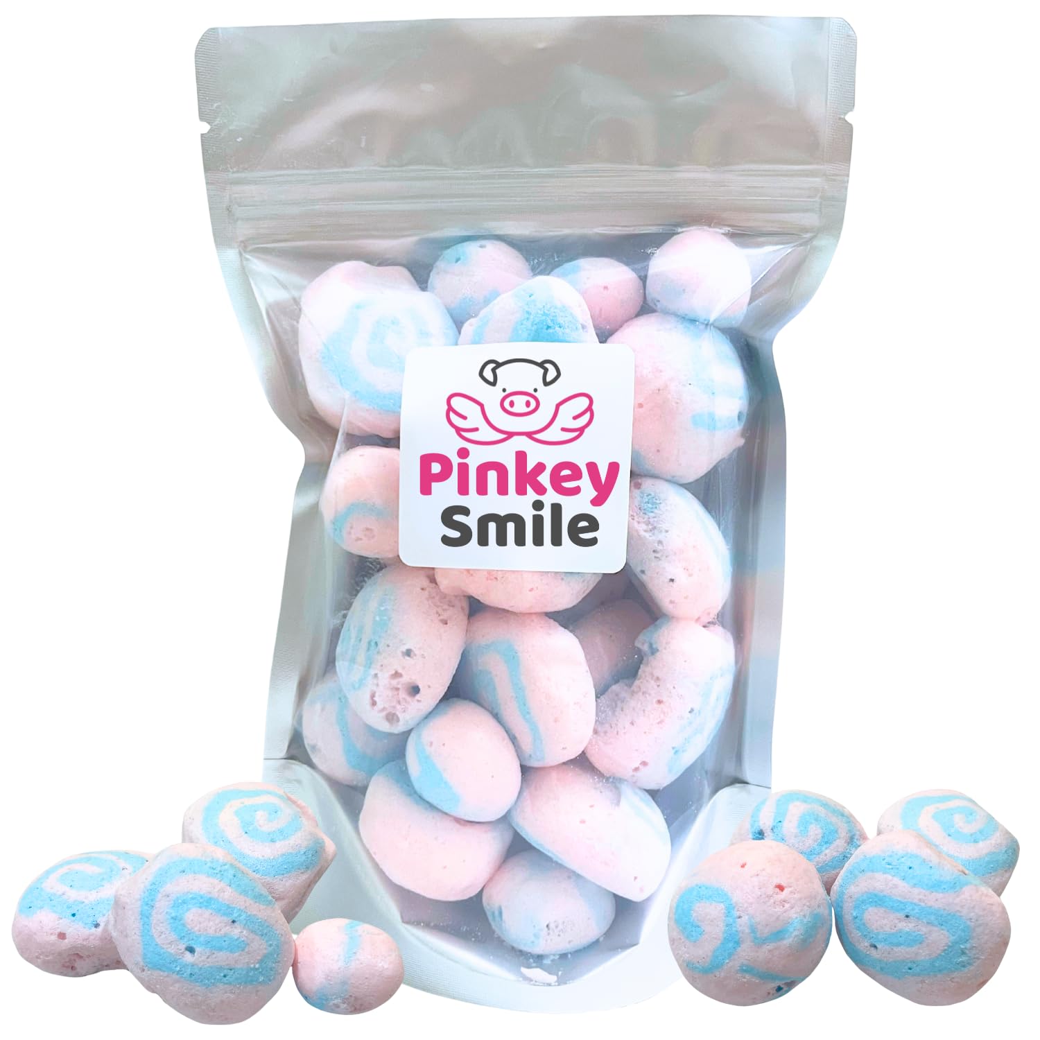 PinkeySmile cotton candy freeze-dried taffy pack for convenient, mess-free snacking