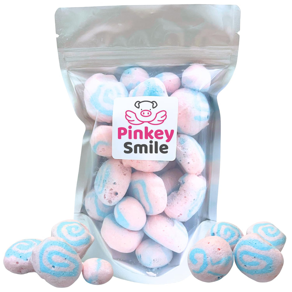 PinkeySmile cotton candy freeze-dried taffy pack for convenient, mess-free snacking
