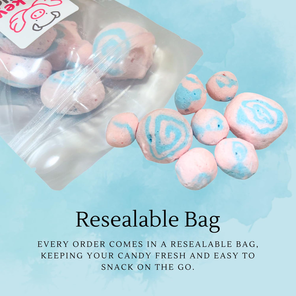 PinkeySmile cotton candy taffy resealable bag preserves freshness for later enjoyment