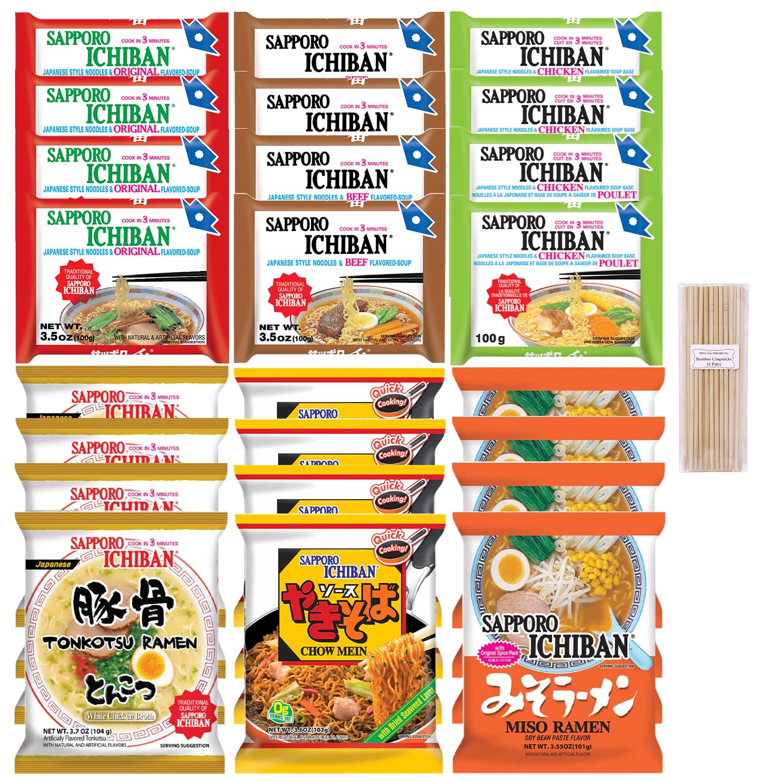 Pinstar Premium Sapporo Original ramen bowl for a quick, comforting lunch.