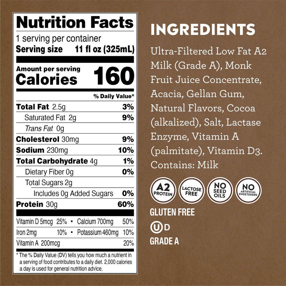 Pioneer Pastures high-protein A2 milkshake glass for post-workout recovery