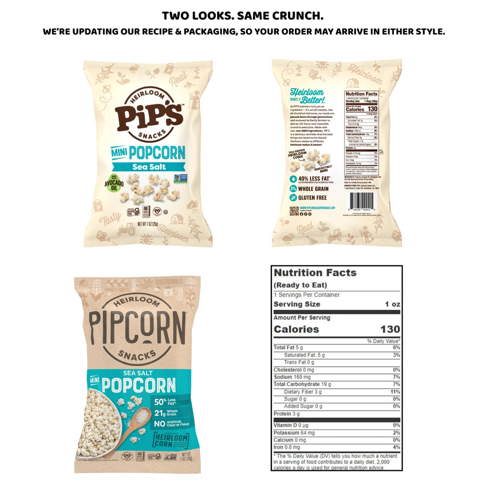 Pipcorn 24-pack individually wrapped snacks perfect for family sharing.