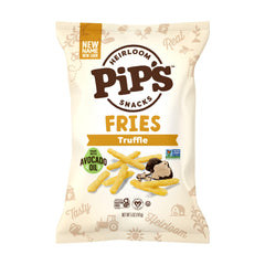 Pipcorn Fries Truffle 5 oz pack shot showcases real black truffle flavor