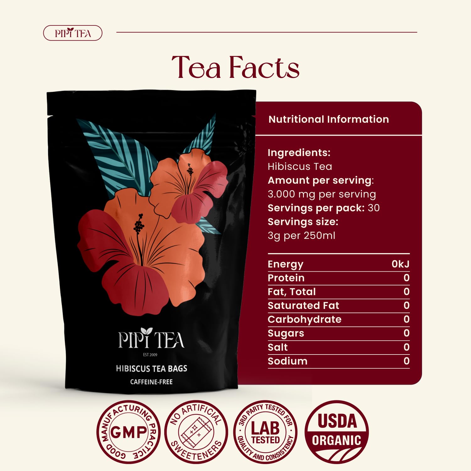 PiPi Tea Brewed Pitcher Serve ready for guests or daily enjoyment