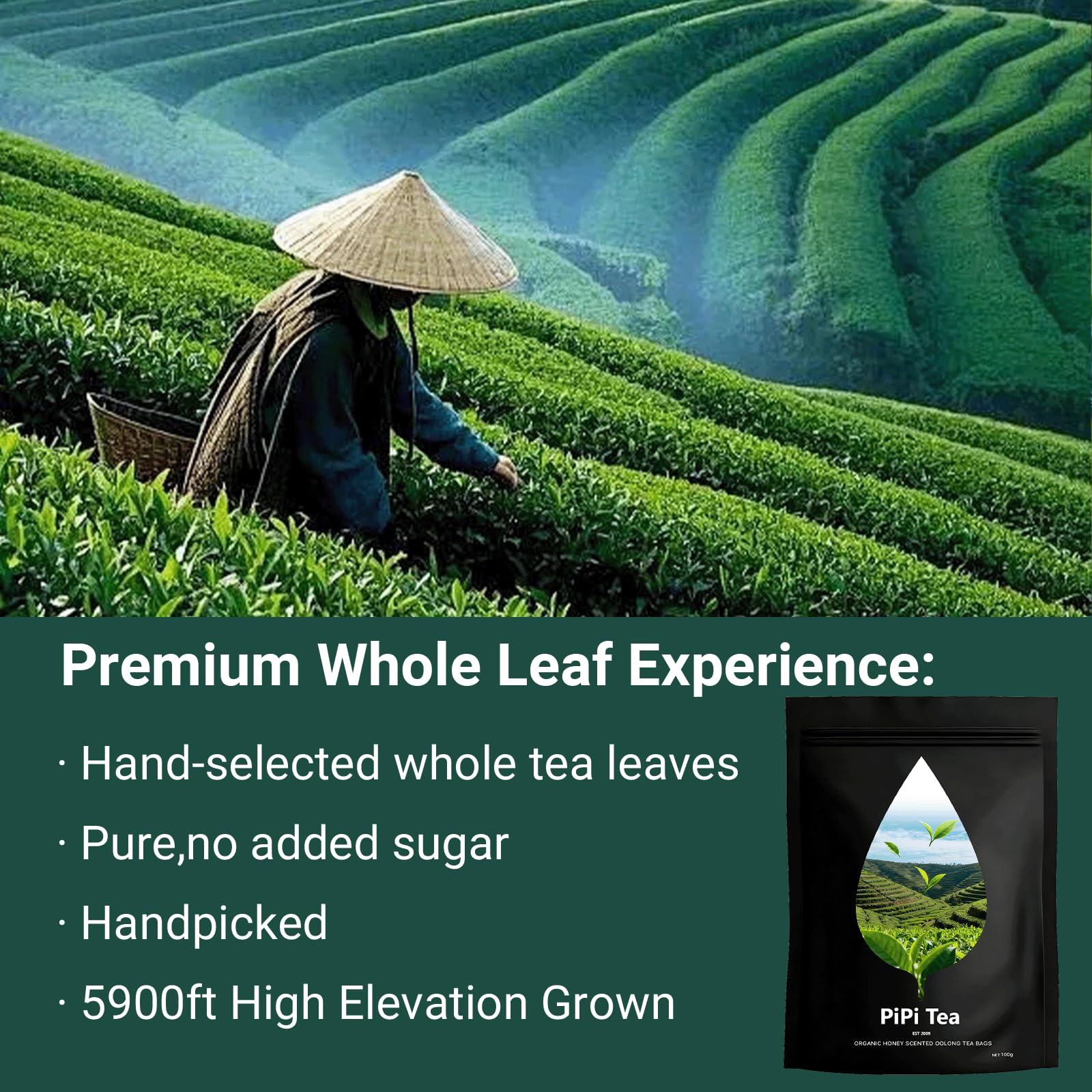 Pipi Tea smooth floral honey notes shine without added sweeteners.