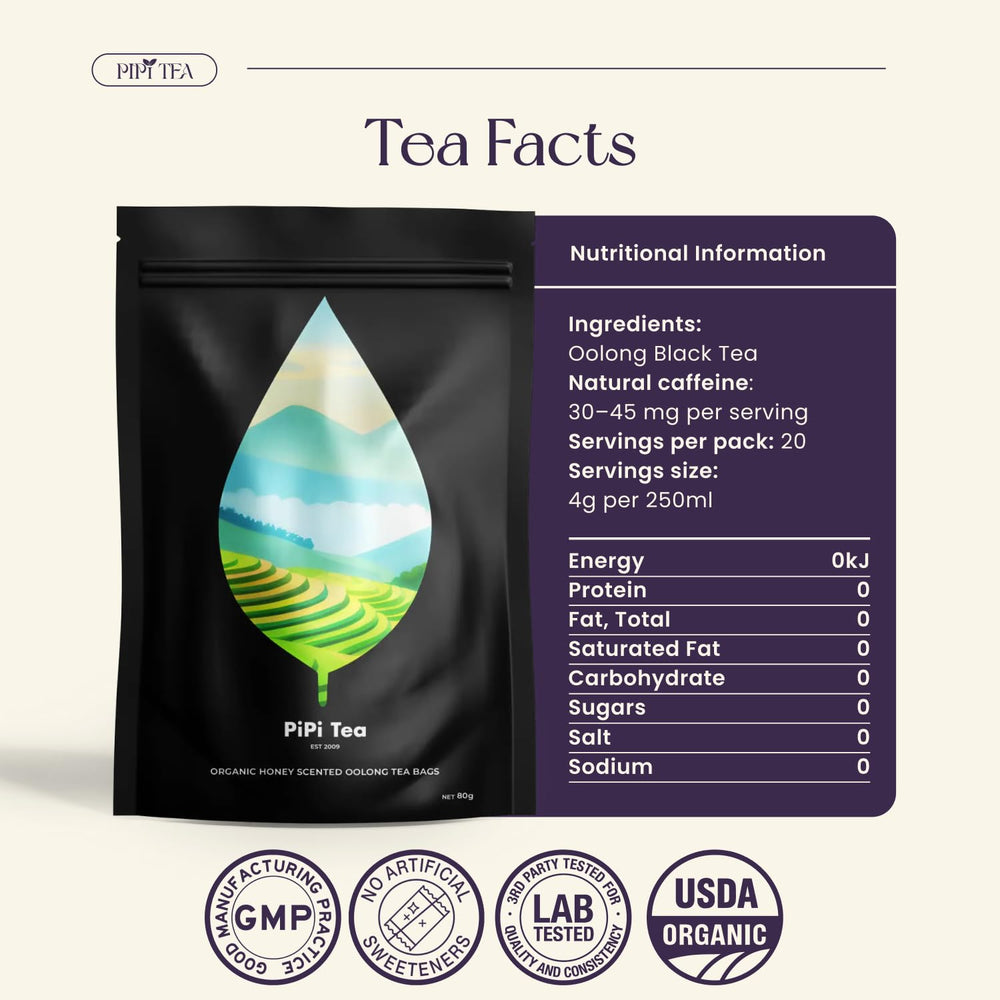 PiPi Tea Subtle energy focus derived from a smooth brew