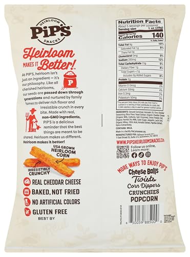 Pips Fries Fiery Cheddar close-up crisp texture ideal for quick snacking.