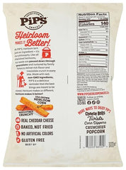 Pips Fries Fiery Cheddar close-up crisp texture ideal for quick snacking.