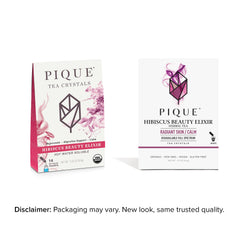 PIQUE Egyptian hibiscus with mint blend highlighting authentic ingredients