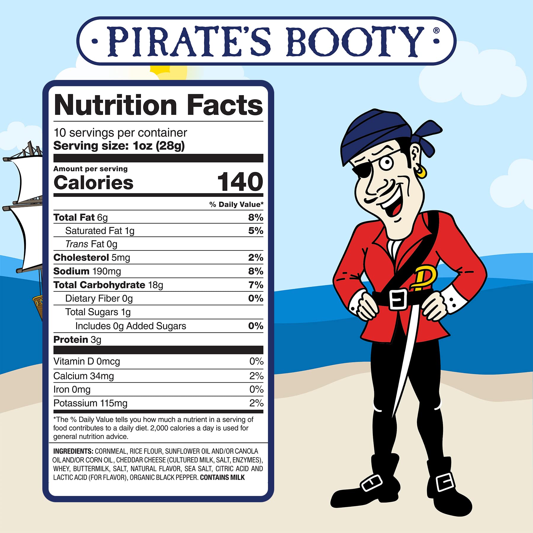 Pirate's Booty cheddar puffs crunch texture, perfect party snack for busy families.