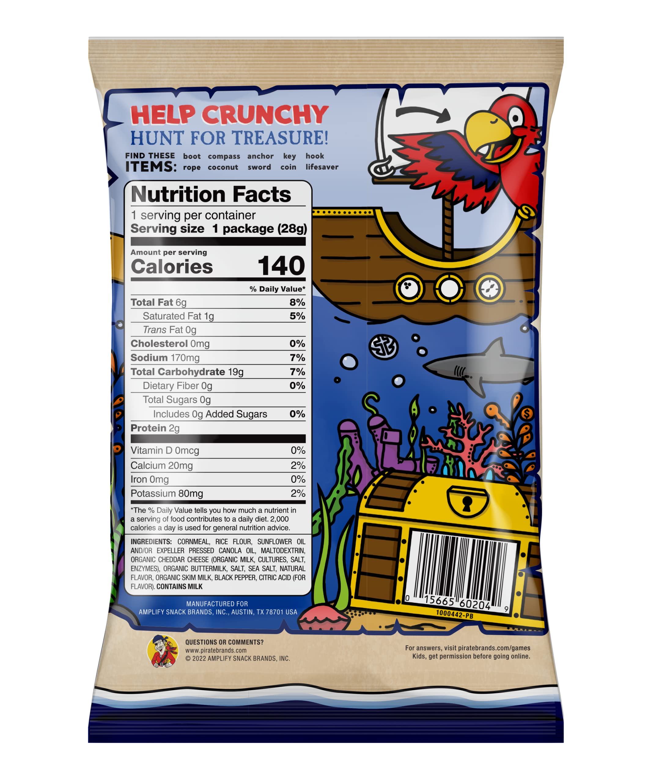 Pirate's Booty aged white cheddar puffs for kids' lunches, tasty and convenient