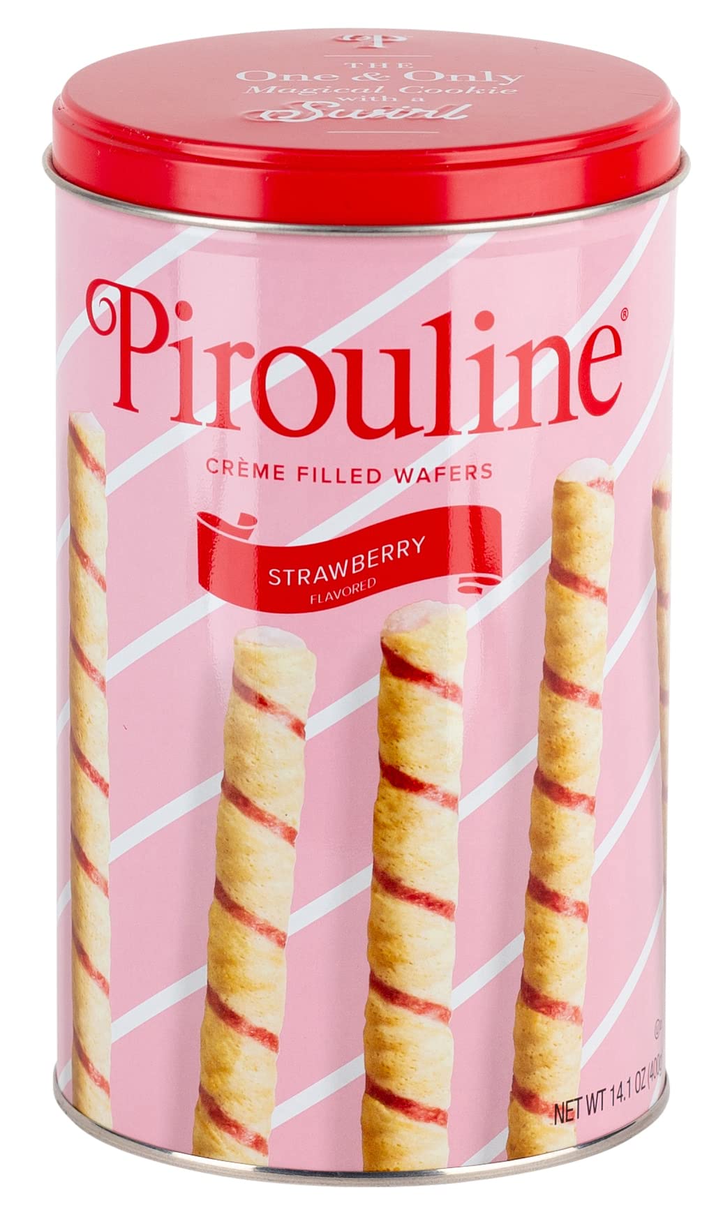Pirouline wafers being dipped into a hot cup of coffee.