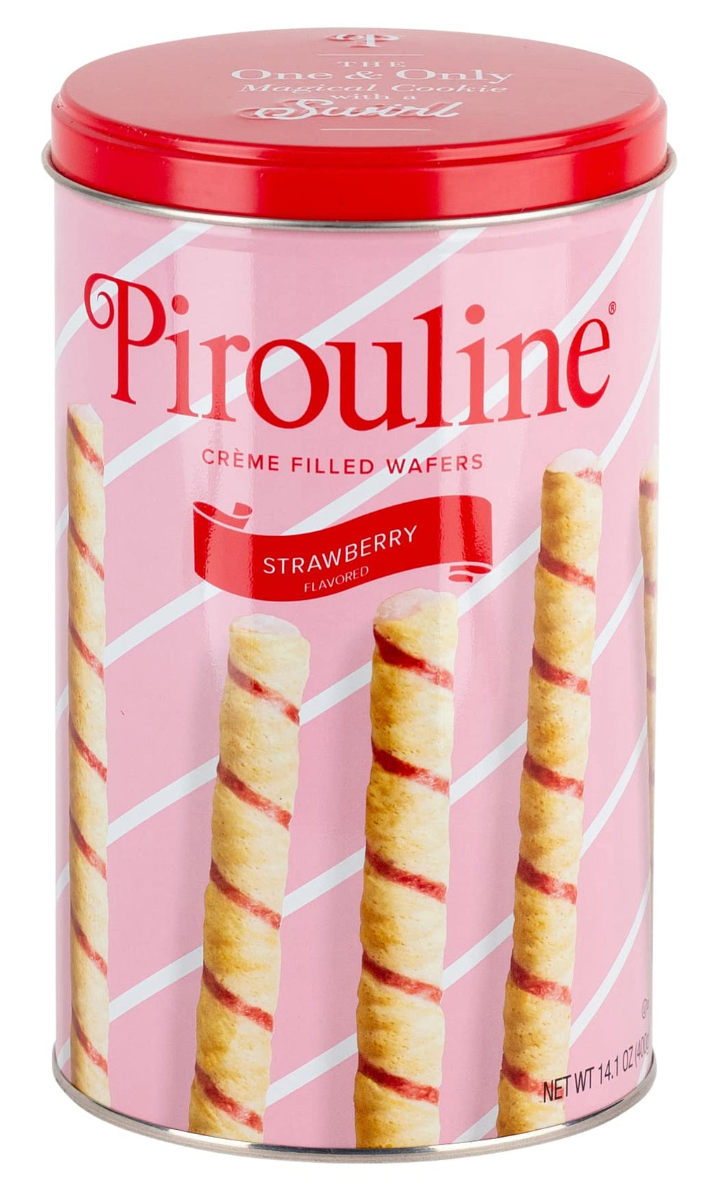 Pirouline wafers being dipped into a hot cup of coffee.