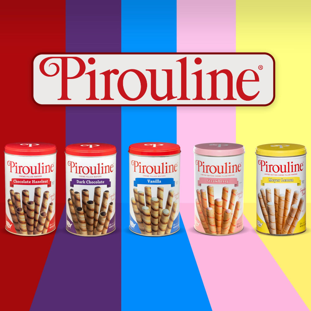 Gift-pack Pirouline Strawberry wafers, a tasty present for gatherings.