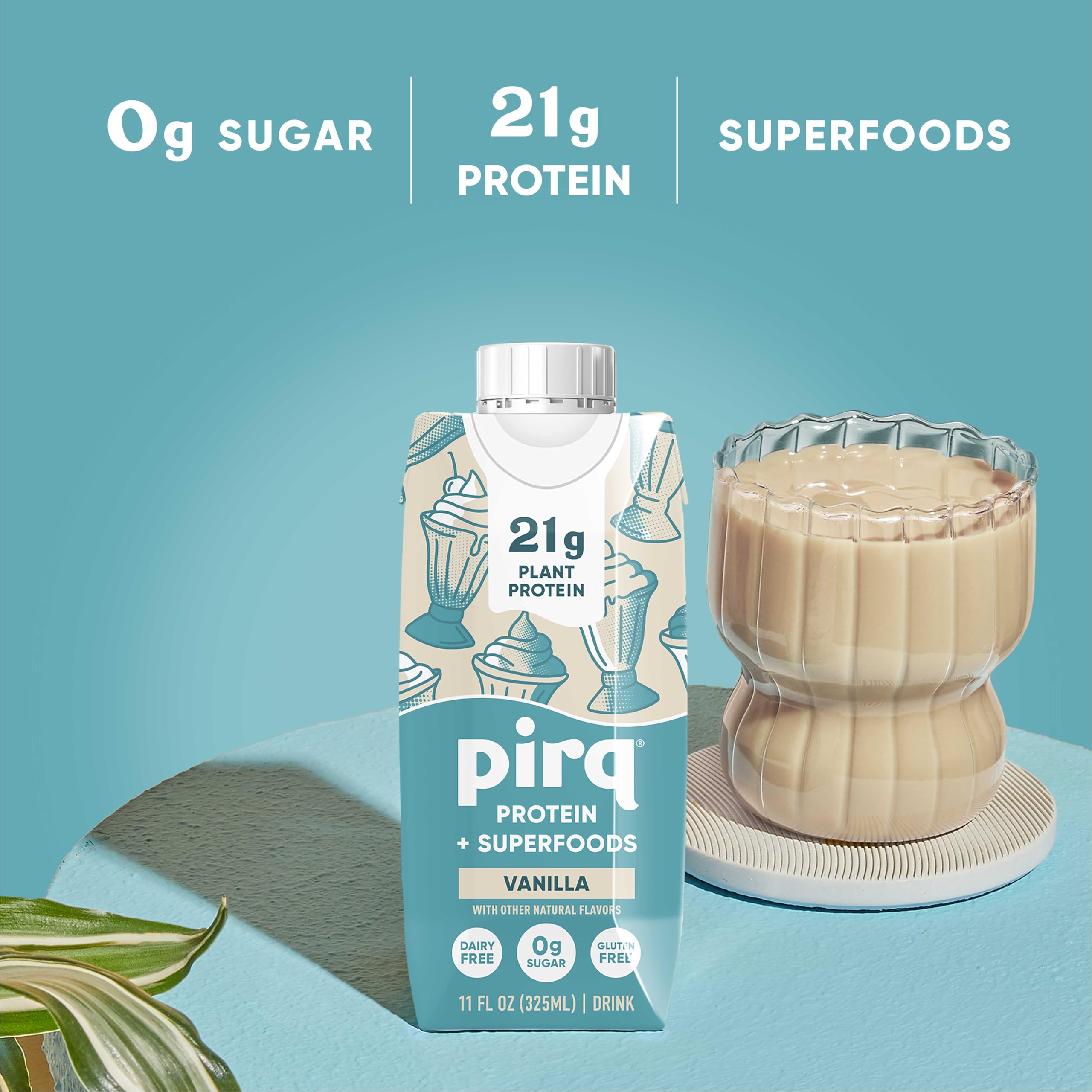 Pirq on-the-go ready-to-drink bottle ideal for travel, work, or workouts.
