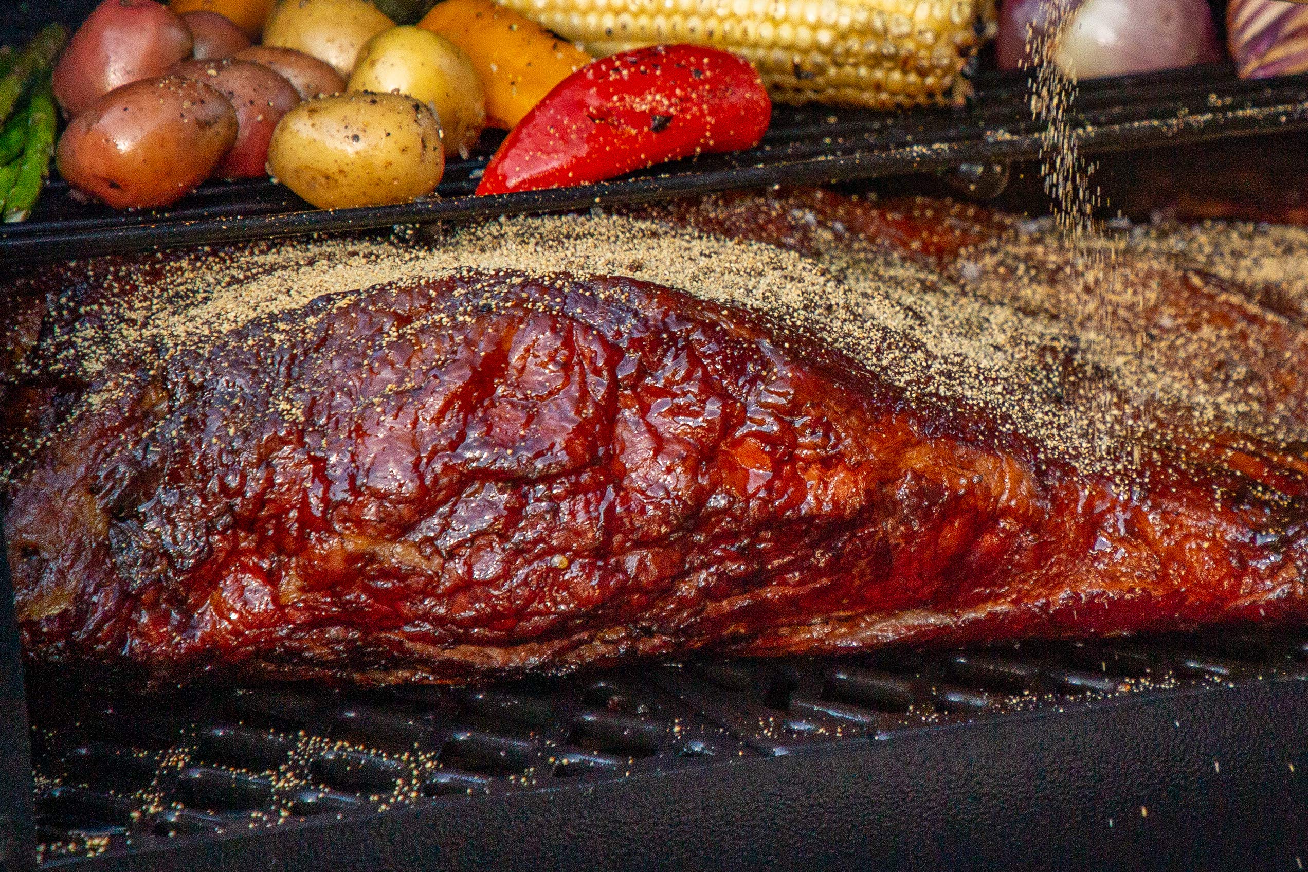 Pit Boss smoked salt and pepper rub grill-meat captures smoky aroma on meat
