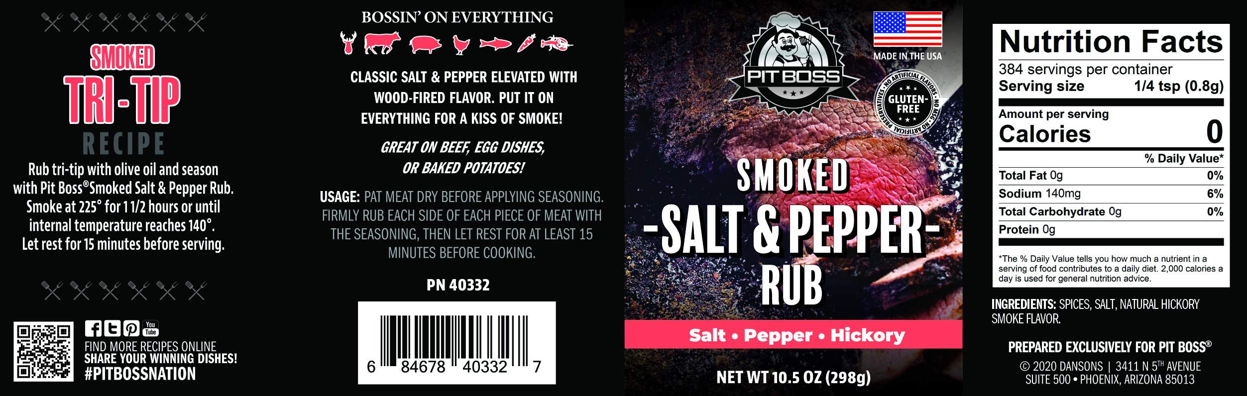 Pit Boss smoked salt and pepper rub spice blend jar for versatile flavor