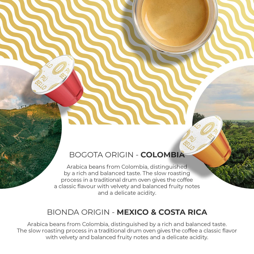 PIU BELLO Blend pod offers complex notes for a cafe-style cup.