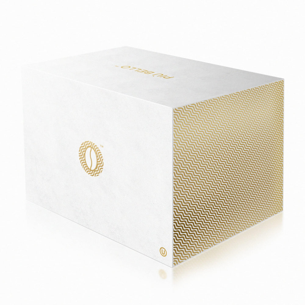 Piu Bello Espresso Estremo pod pour—intense aroma and robust finish.