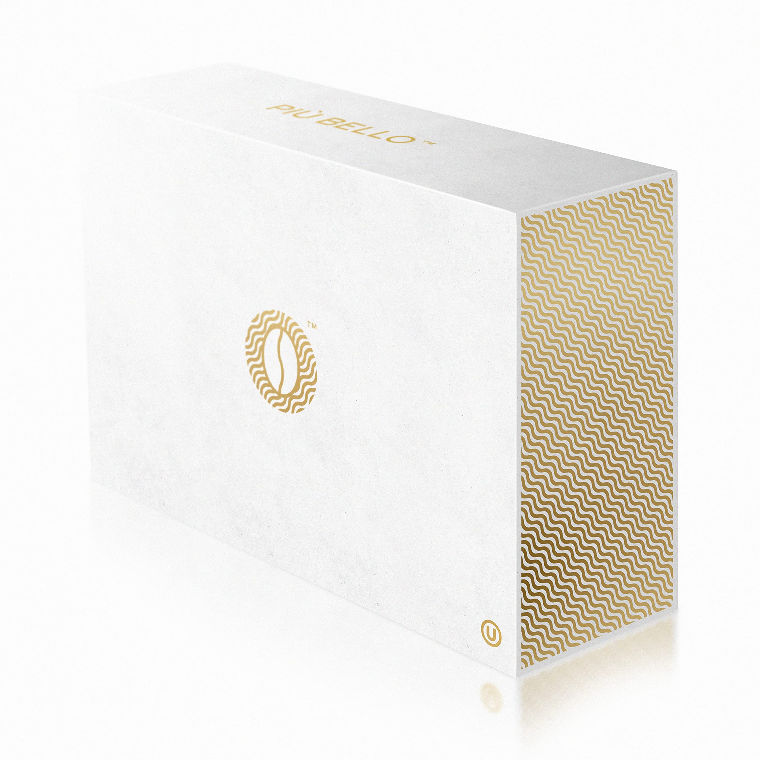 PIU BELLO Nespresso-compatible pod fits Original machines for quick brewing.