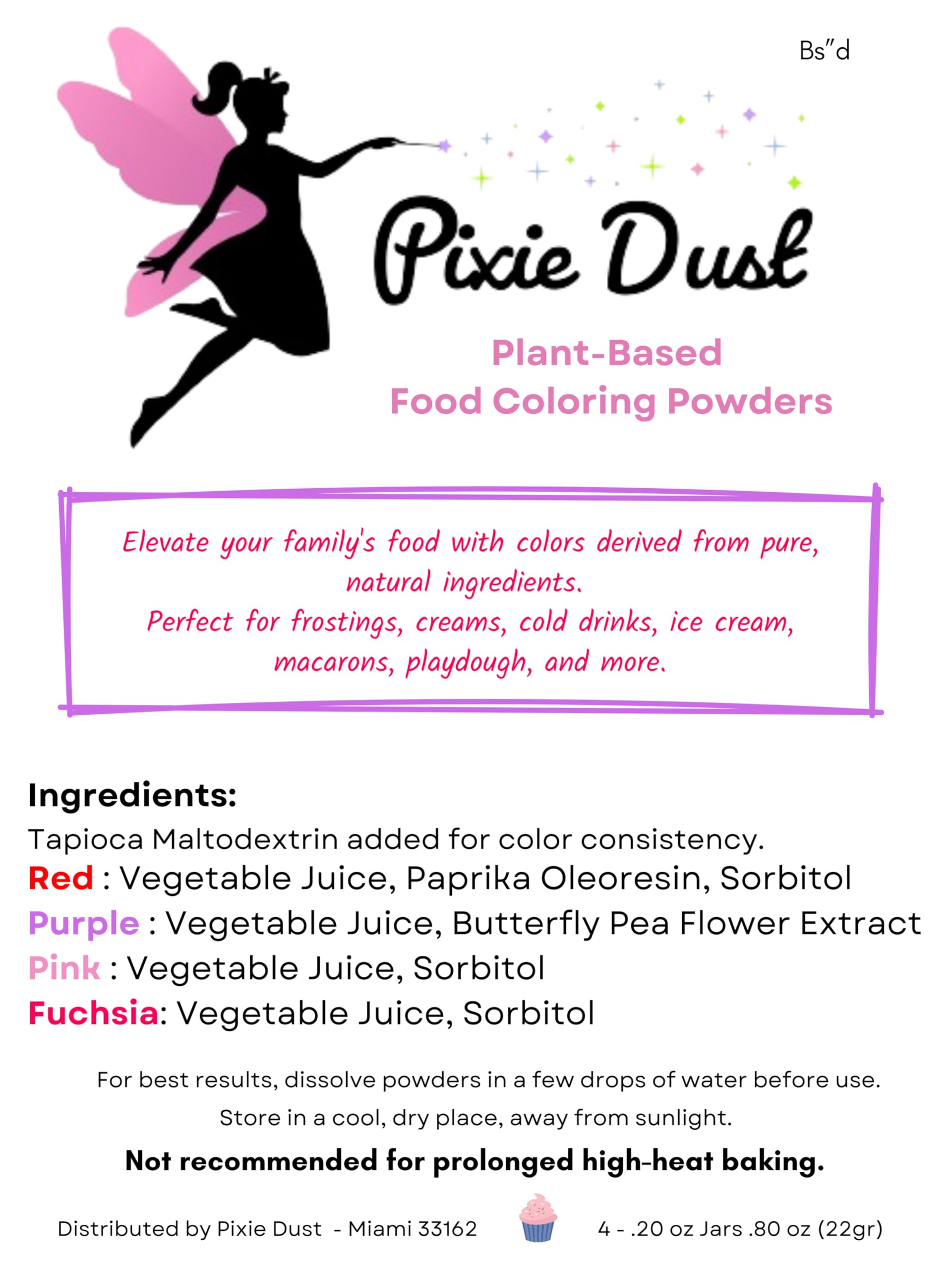 Pixie Dust deep pink color powder for festive treats