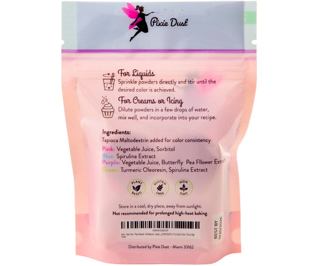 Pixie Dust green color powder jar for natural pastel accents