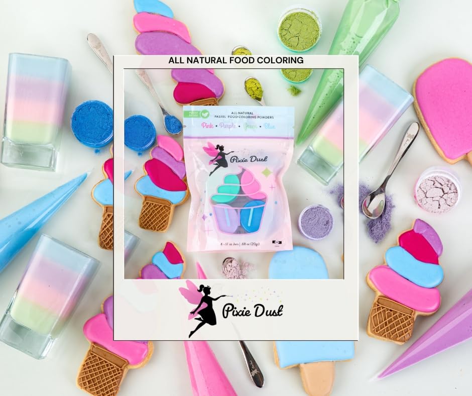 Pixie Dust purple color powder jar for vibrant frosting