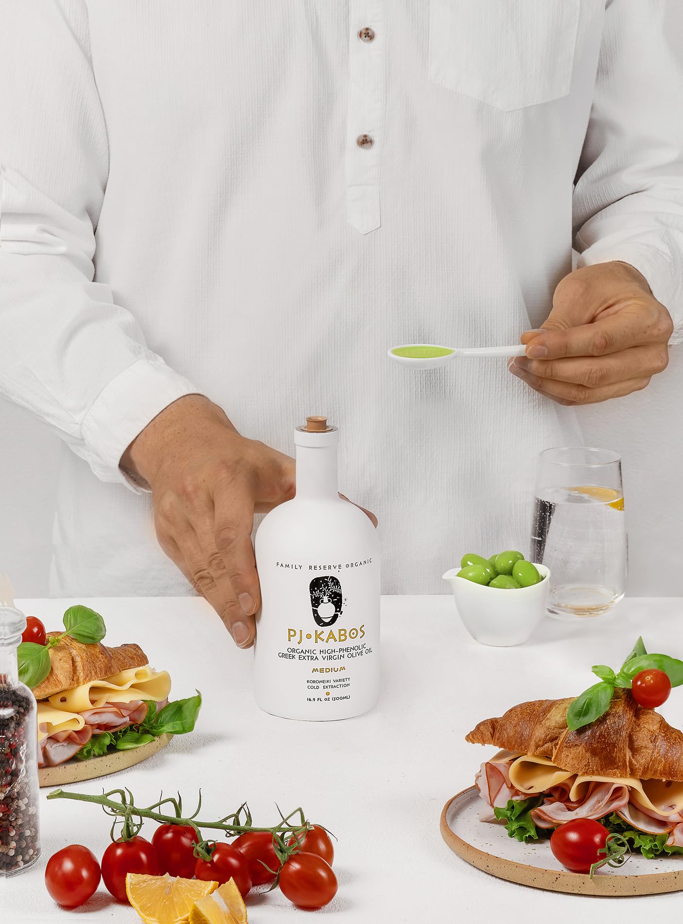 P.J. KABOS finishing oil ideal for salads and seafood.