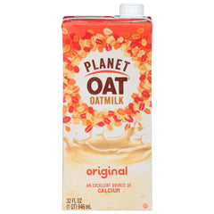 Planet Oat Milk Oat Original 32oz bottle for coffee, cereals and baking.