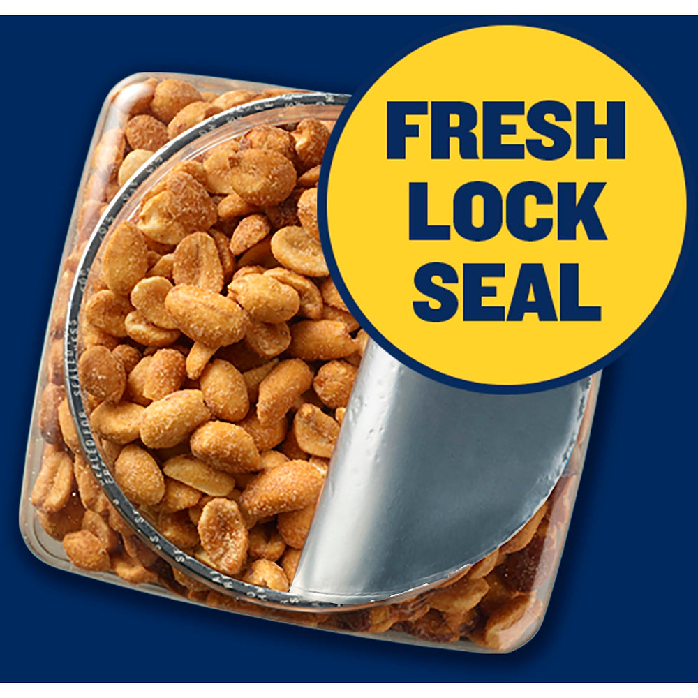 PLANTERS Kosher certified honey roasted peanuts, suitable for kosher snacking.