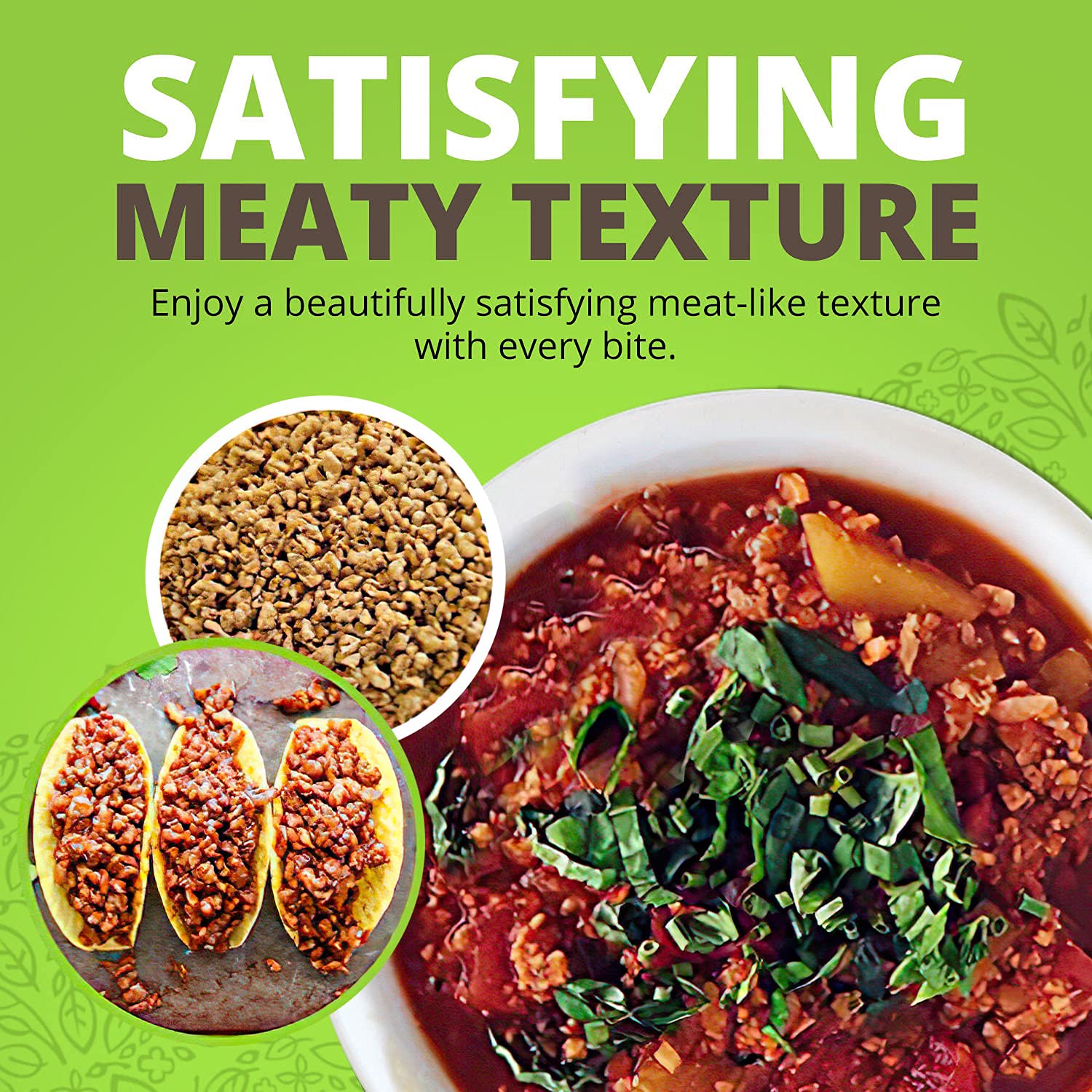 Plant Basics Hearty Plant Protein Crumbles ideal for tacos and burritos.
